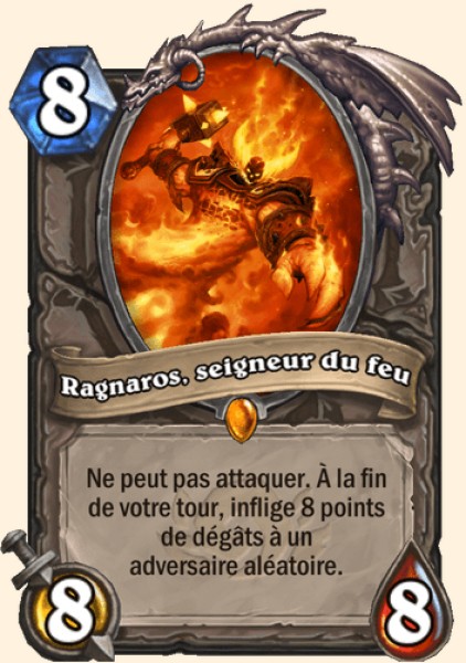 Ragnaros, seigneur du feu carte Hearhstone