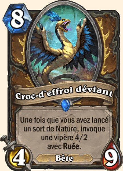 Croc-d'effroi deviant carte Hearhstone