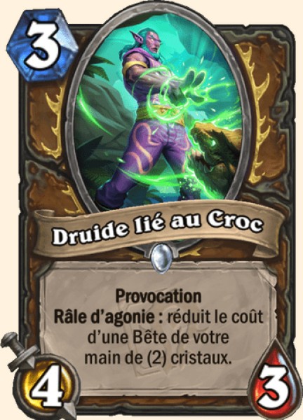 Druide lie au Croc carte Hearhstone