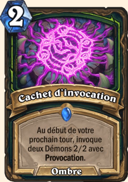 Cachet d'invocation carte Hearhstone
