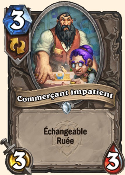 Commercant impatient carte Hearhstone