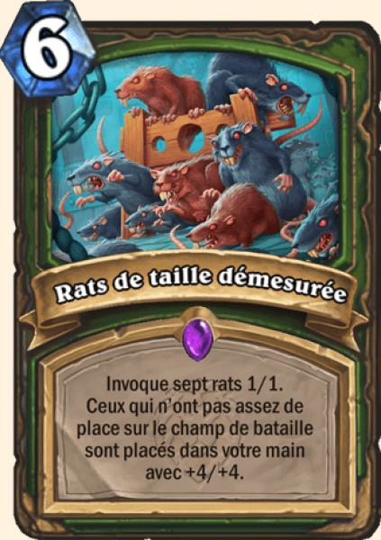 Rats de taille demesuree carte Hearhstone