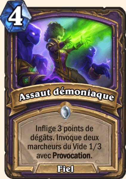 Assaut demoniaque carte Hearhstone