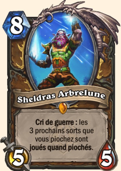 Sheldras Arbrelune carte Hearhstone