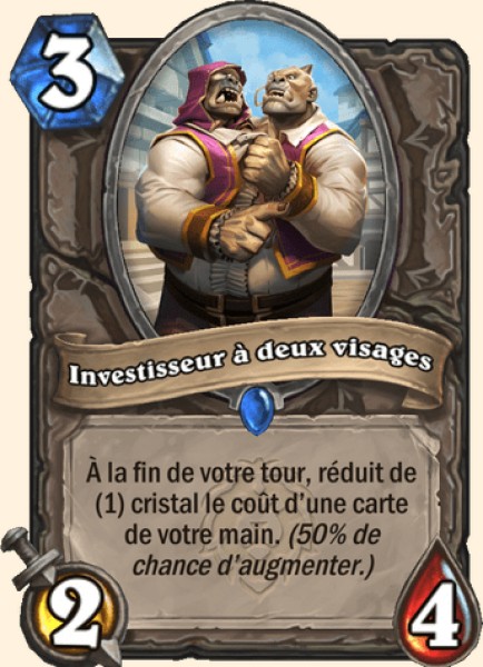 Investisseur a deux visages carte Hearhstone