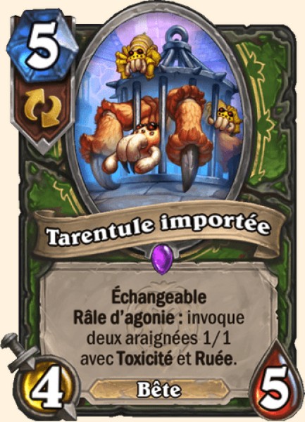 Tarentule importee carte Hearhstone