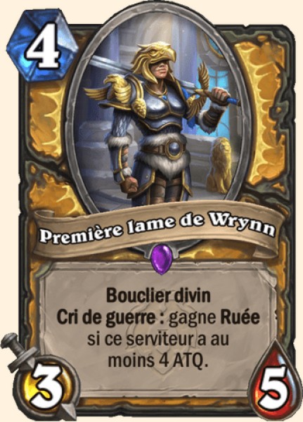 Premiere epee de Wrynn carte Hearhstone