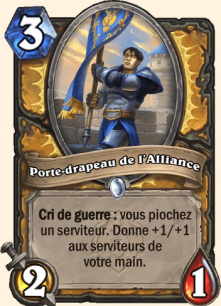 Porte-drapeau de l'Alliance carte Hearhstone