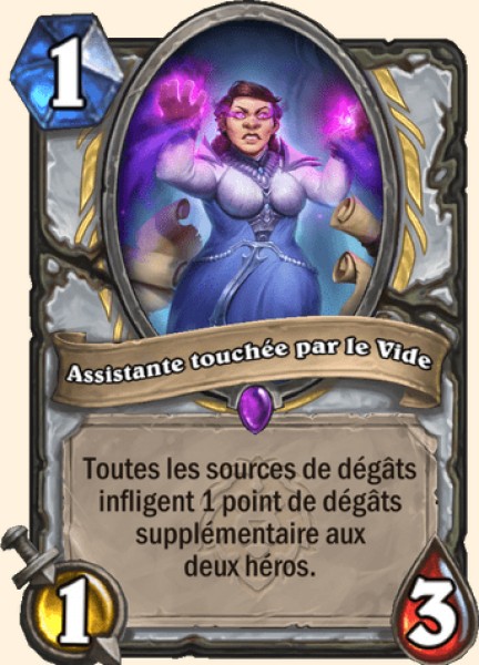 Assistante touchee par le Vide carte Hearhstone