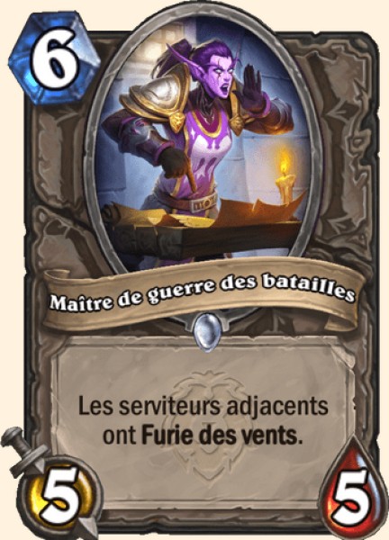 Maitre de guerre des batailles carte Hearhstone