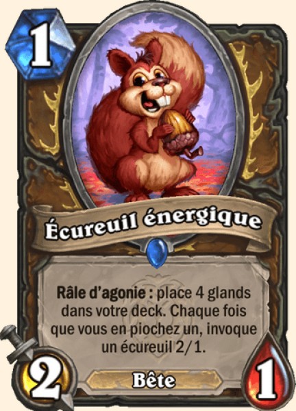 Ecureuil energique carte Hearhstone