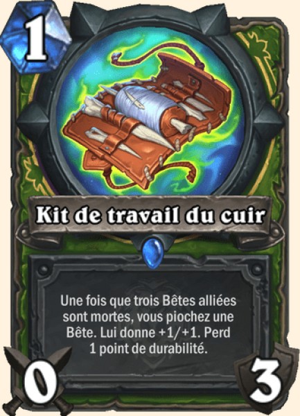 Kit de travail du cuir carte Hearhstone