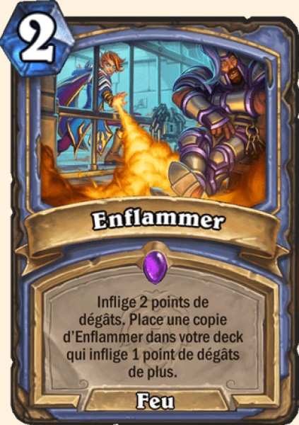 Enflammer carte Hearhstone