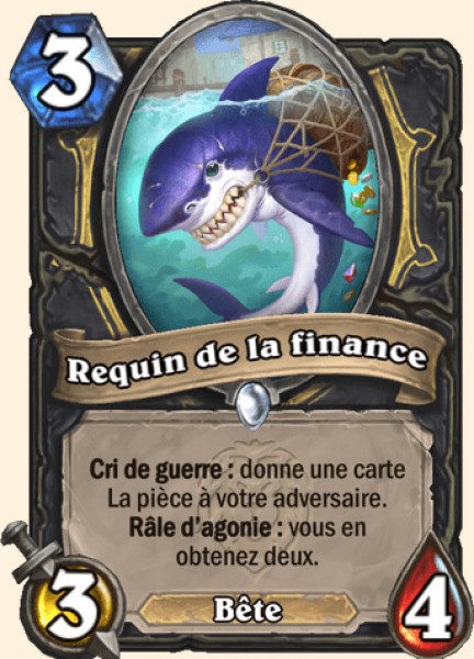 Requin de la finance carte Hearhstone