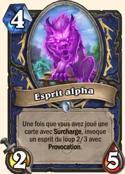 Esprit alpha carte Hearhstone