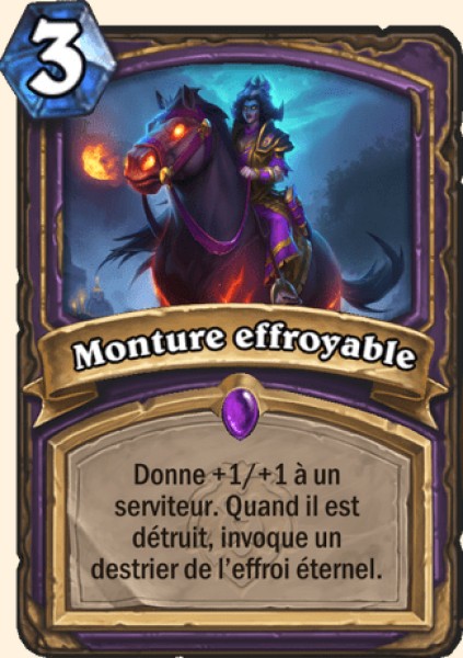 Monture effroyable carte Hearhstone