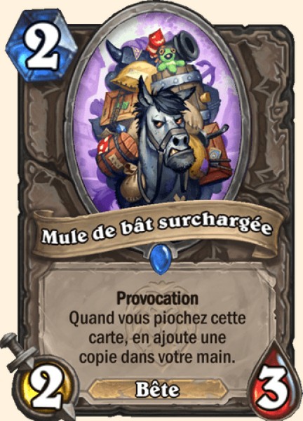 Mule de bat surchargee carte Hearhstone