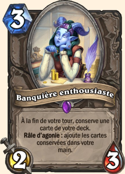 Banquiere enthousiaste carte Hearhstone