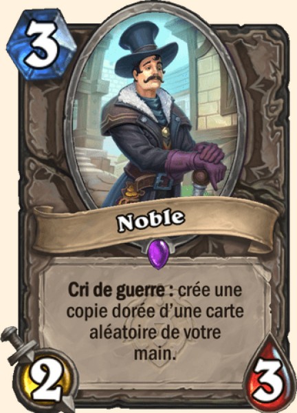 Noble carte Hearhstone