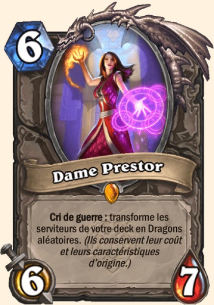 Dame Prestor carte Hearhstone