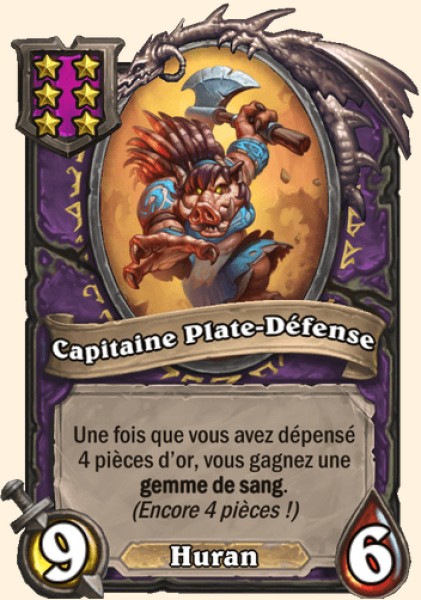 Capitaine Plate-Defense carte Hearhstone