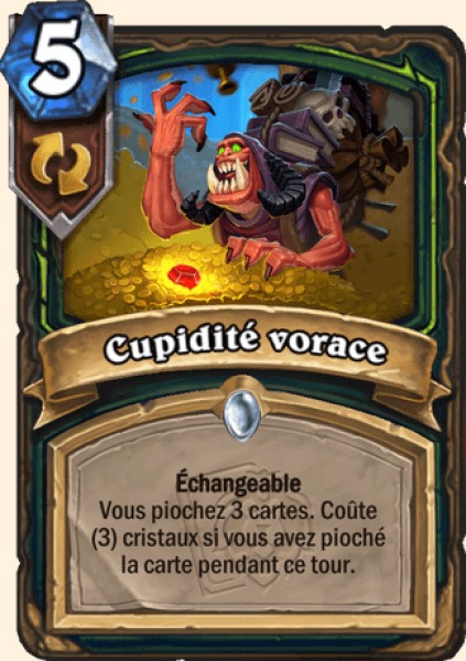 Cupidite vorace carte Hearhstone