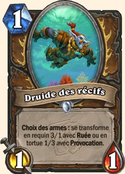 Druide des recifs carte Hearhstone