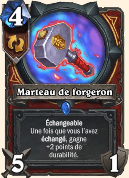 Marteau de forgeron carte Hearhstone