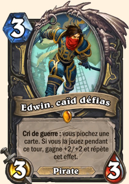 Edwin, caid defias carte Hearhstone