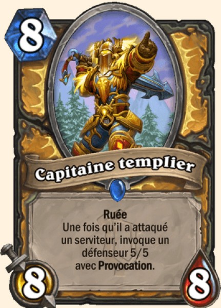 Templier-capitaine carte Hearhstone