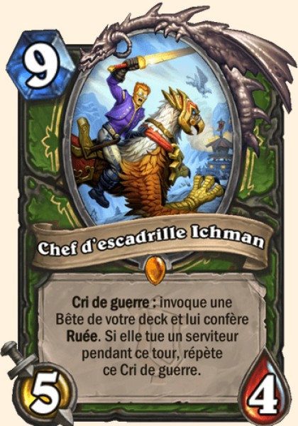 Chef d'escadrille Ichman carte Hearhstone