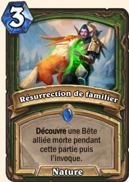 Resurrection de familier carte Hearhstone