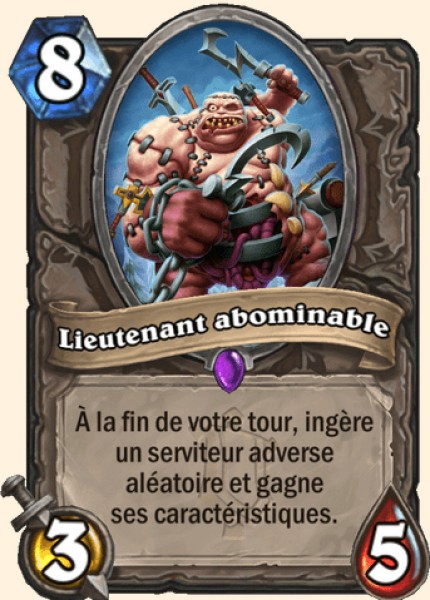 Lieutenant abominable carte Hearhstone