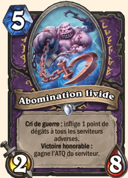 Abomination terrifiante carte Hearhstone