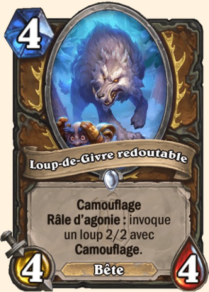 Loup-de-givre redoutable carte Hearhstone