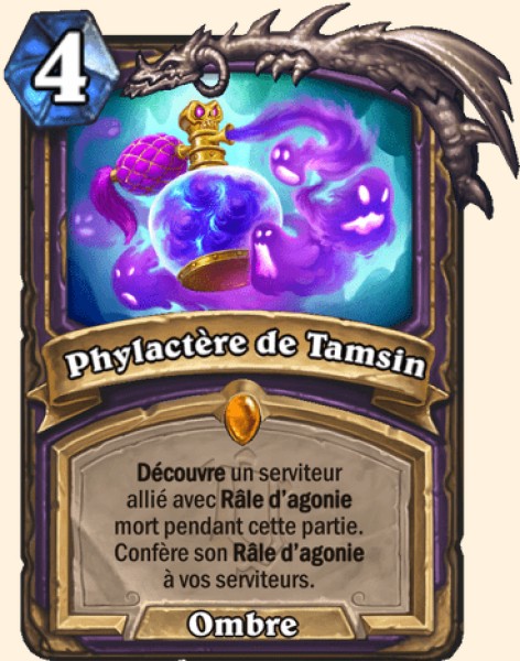 Phylactere de Tamsin carte Hearhstone