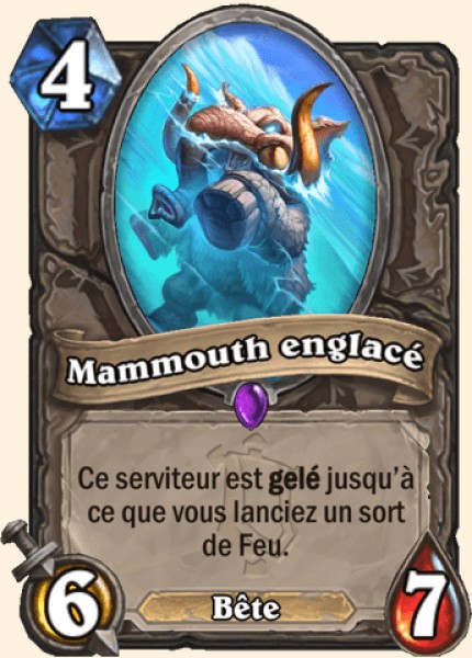 Mammouth englace carte Hearhstone