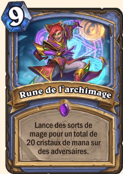 Rune de l'Archimage carte Hearhstone