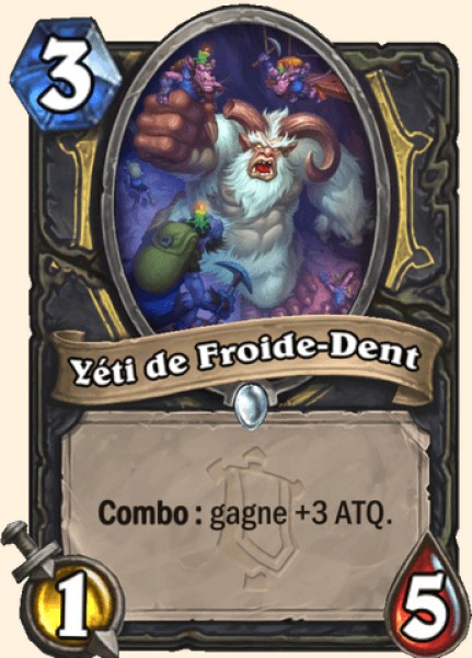 Yeti de Froide-Dent carte Hearhstone