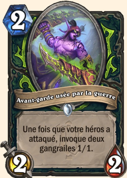 Avant-garde usee par la guerre carte Hearhstone