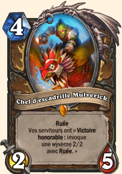 Chef d'escadrille Mulverick carte Hearhstone