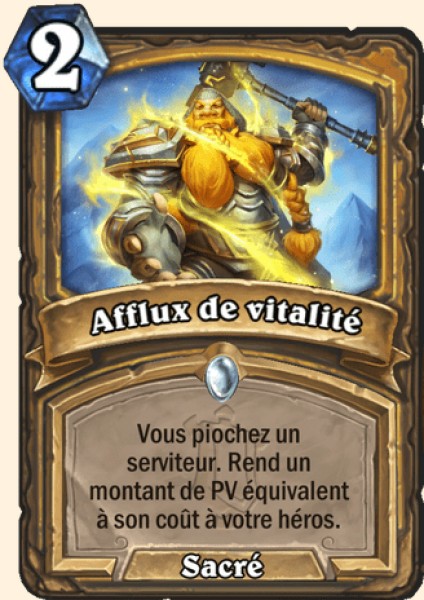 Afflux de vitalite carte Hearhstone