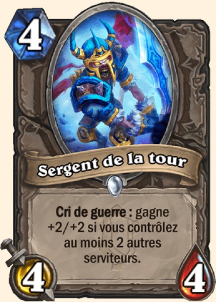Sergent de la tour carte Hearhstone