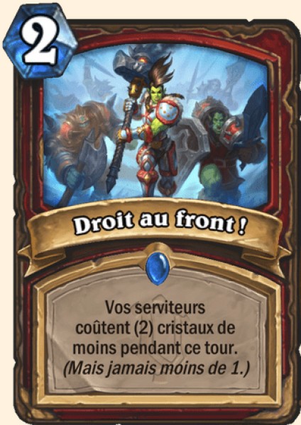 Droit au front ! carte Hearhstone
