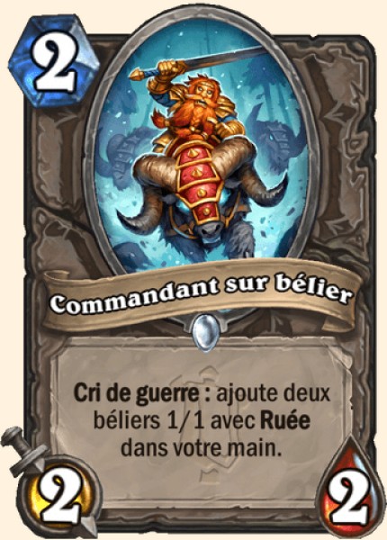 Commandant sur belier carte Hearhstone