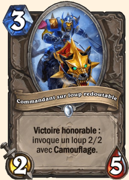 Commandant sur loup redoutable carte Hearhstone