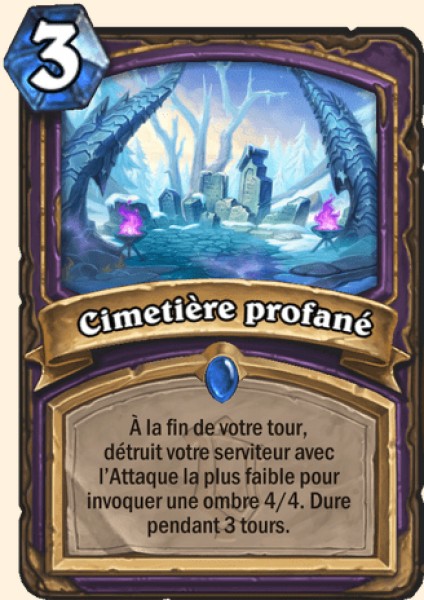 Cimetiere profane carte Hearhstone