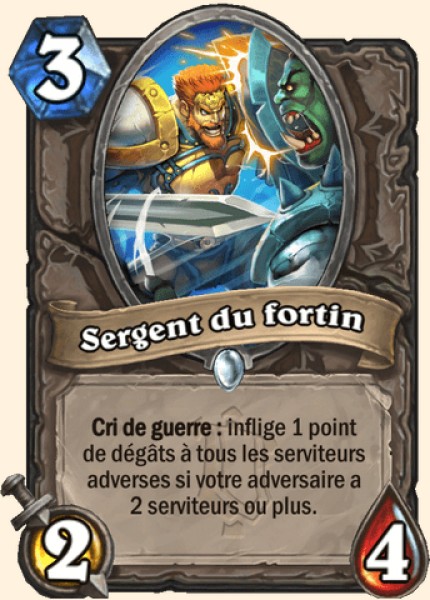 Sergent du fortin carte Hearhstone