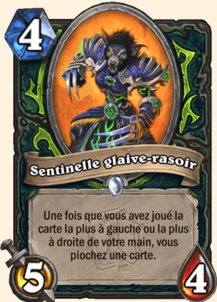 Sentinelle glaive-rasoir carte Hearhstone