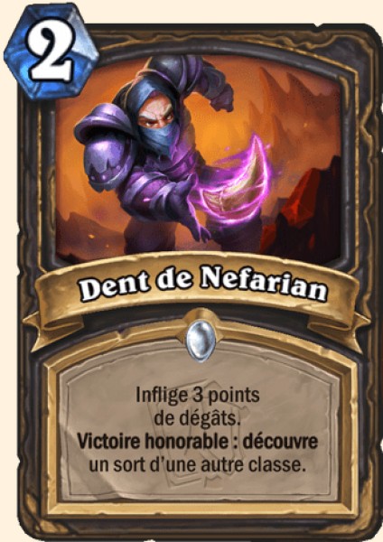 Dent de Nefarian carte Hearhstone